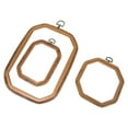thumbnail image 1 of Raindrops 3pcs Light Brown Octagonal Plastic Embroidery Hoops for Sewing and Craft Projects, PP Material, 1 of 8