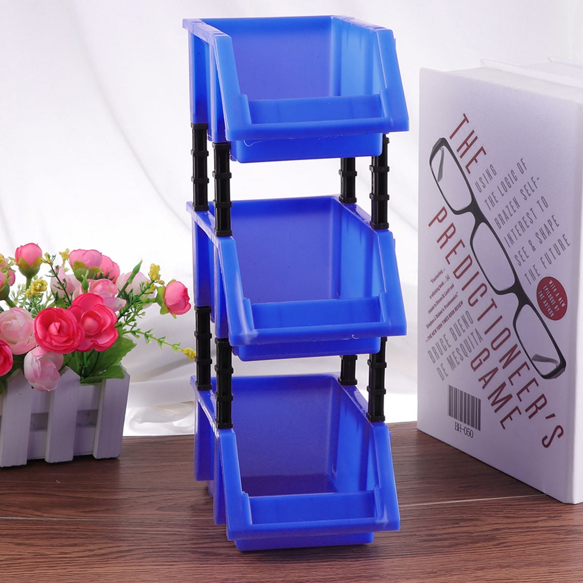 Raindrops 3-Piece Plastic Craft Storage Containers Set Organizer Boxes for Home, Office, and Art Supplies