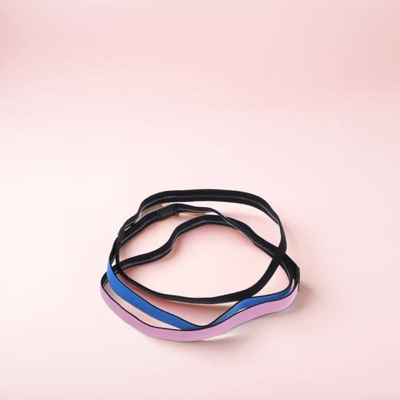 Raindrops 3pcs Adjustable Sports Headbands Thin Elastic Nonslip Sweatbands for Running Football Volleyball and Soccer