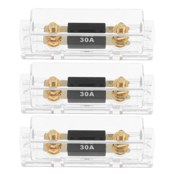 Raindrops 3pcs Auto Fuse Holder Car Amp Fuse Box For Audio Equipment High-Efficiency Protection Prevents Short Circuit And Overload Suitable For Private And 30a