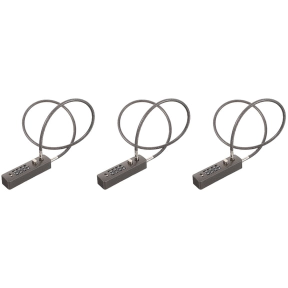 Raindrops 3pcs Cable Rope Combination Lock 4- Locking Cable Lock Small Cable Lock for Bicycles