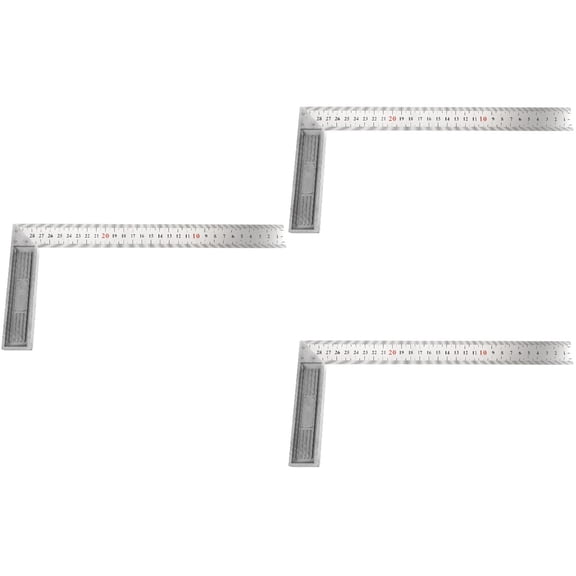 Raindrops 3pcs Carpenter Square Machinist Ruler Woodworking Measuring Ruler Construction Ruler