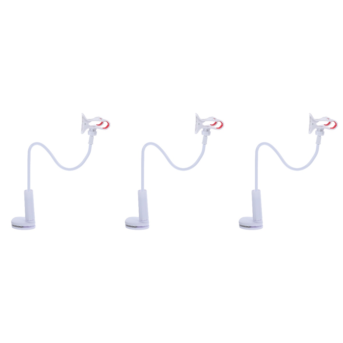 USHOBE Stable Support White Cellphone Stand for Video Watching and Storage 3Pcs