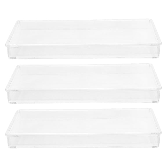 Raindrops Clear ABS Display Cases for Bill Collectors, Easy Access Protective Holders, Set of 3 Storage Boxes
