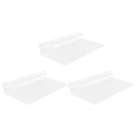 Raindrops Durable Clear Slatwall Shoe Rack Plastic Floating Shelves for Shoe Storage 3Pcs