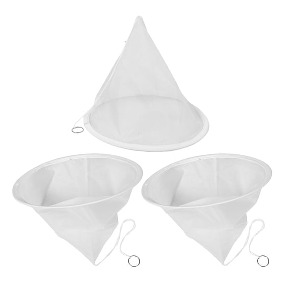 Raindrops 3pcs Conical Honey Filter 150 Mesh Nylon Honey Strainer Bag Beekeeping Honey Extracting Tool Multi-Purpose Honey Filter For Honey