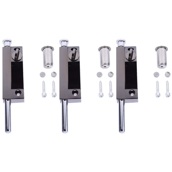 Raindrops 3pcs Door Security Foot Lock Zinc Alloy Security Slide Bolt Lock Spring Latch Lock