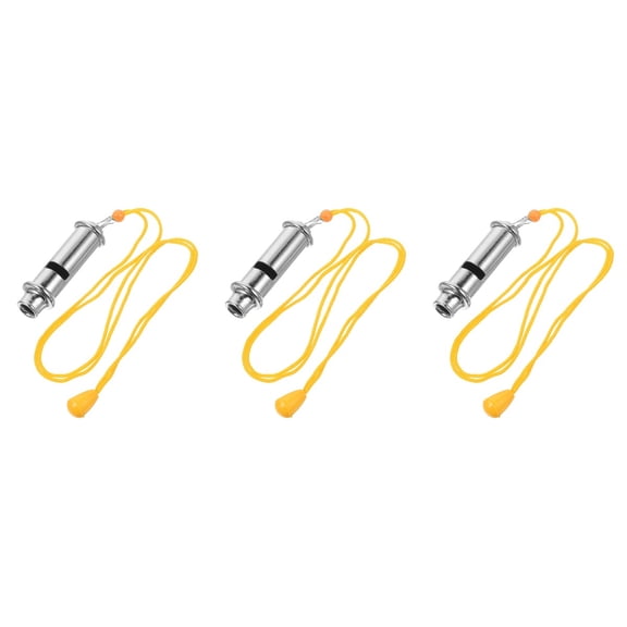 FOMIYES Loud Outdoor Rescue Whistle, Stainless Steel, Portable and Durable, Multi-Color, 3Pcs