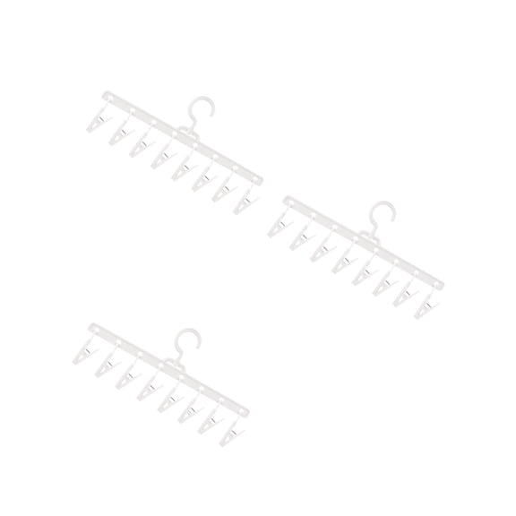 FOMIYES 3-Pack Multi-Purpose White Windproof Drying Clips for Socks and Small Laundry Items