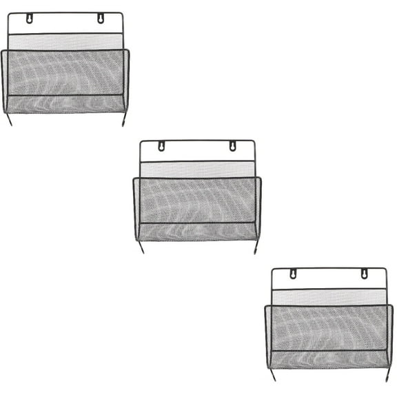 Raindrops 3pcs Hanging Wall File Organizer Wall Mount File Folder Book Iron Storage Rack