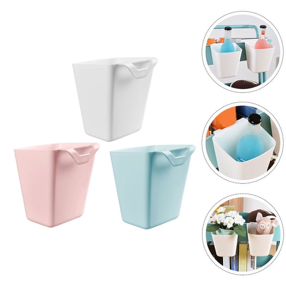 FOMIYES Assorted Color PP Hanging Baskets for Home Kitchen Office Storage 3Pcs