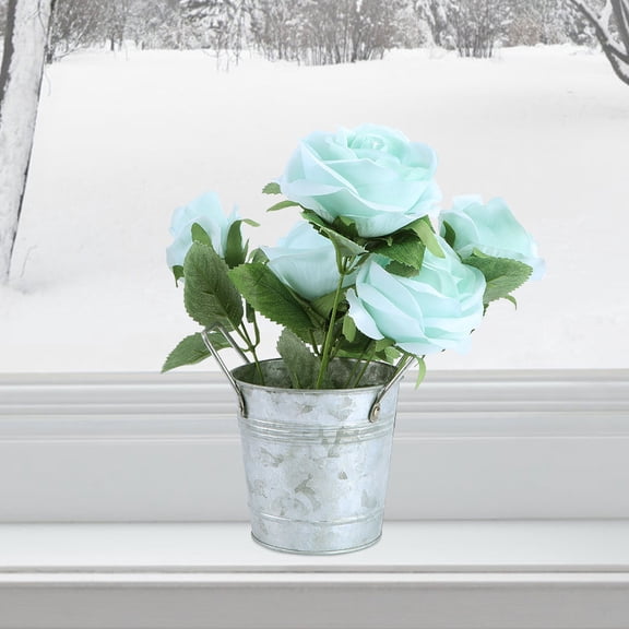 Raindrops 3Pcs Vintage Style Metal Flower Plant Buckets for Indoor Outdoor Use