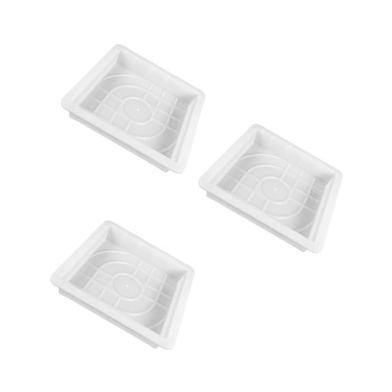 Raindrops 3pcs Pavement Stone Mould Patio Path Pavement Walk Maker Mould DIY Reusable Concrete Cement Driveway Paving Stepping Brick Maker - White (25*25*5)