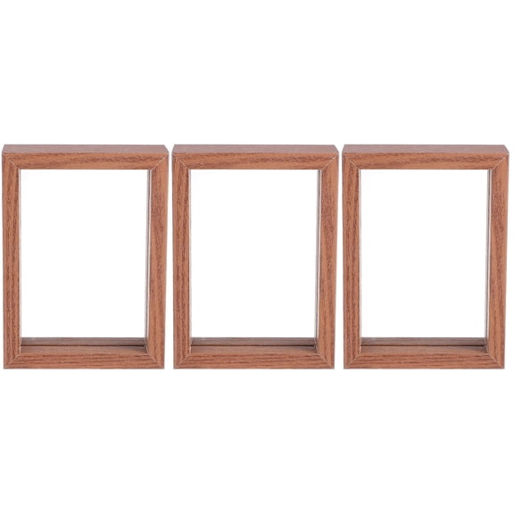 Raindrops Pressed Flower Glass Frames Set of 3 Rectangular Shape Decorative Wall Art for Living Room