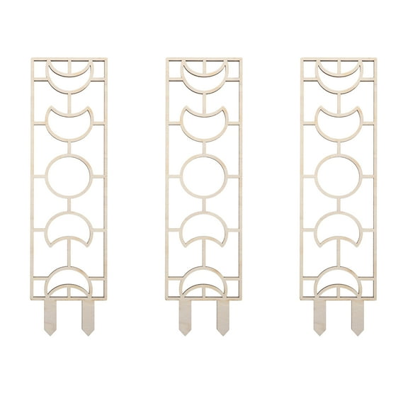 SEWACC Garden Accessory Trellis Khaki Wood 3Pcs For Climbing Plants