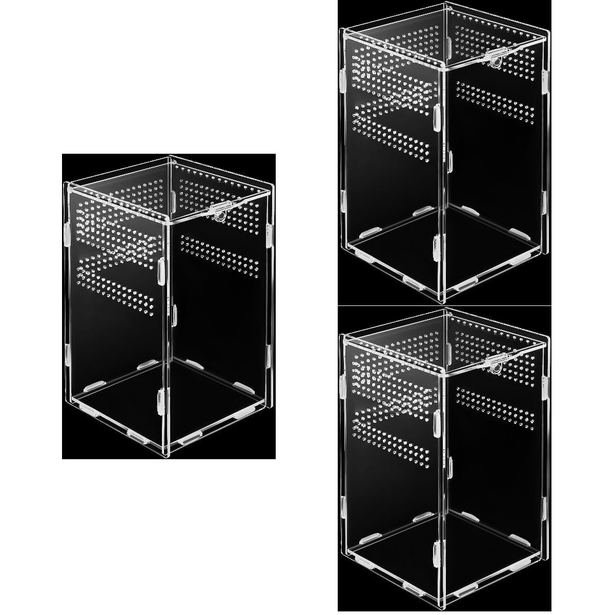 Raindrops 3pcs Reptile Feeding Box Tarantula Enclosure Stick Insect ...