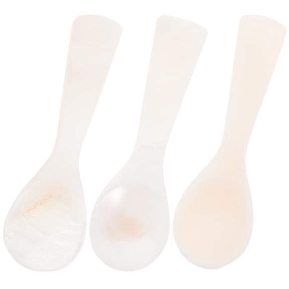 Raindrops 3pcs Small Caviar Spoon Dessert Spoon Shell Design Spoon Ice Cream Serving Spoon