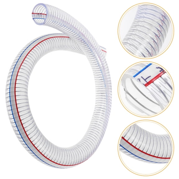 Raindrops 3pcs Steel Wire PVC Flexible Hose Multifunctional Irrigation Tubing for Water Oil Conveying