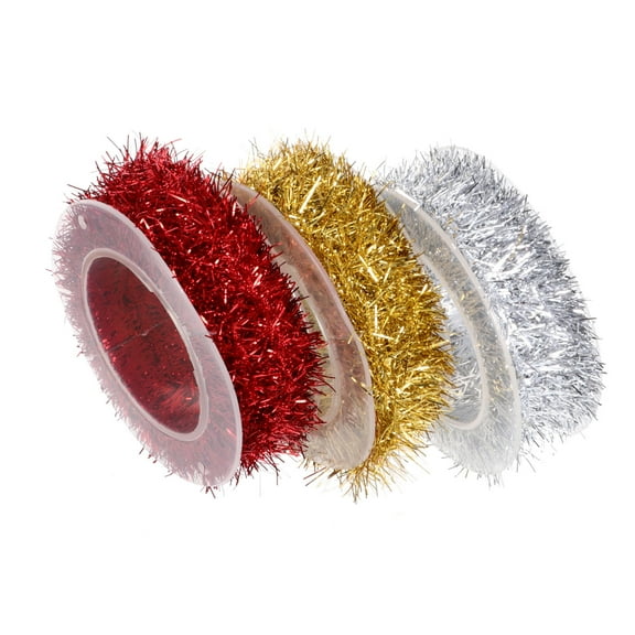 Raindrops 3Pcs Soft Glitter Tinsel Gar Assorted Colors for Celebration