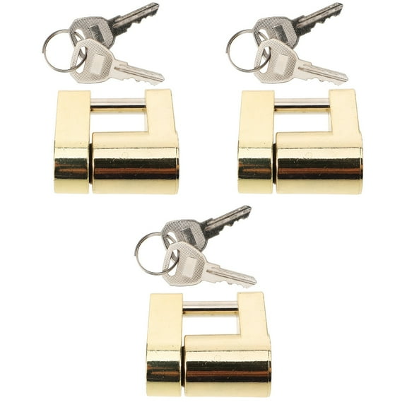Raindrops 3pcs Trailer Coupler Padlock Solid Brass Trailer Locks for Hitch Security Theft Protection