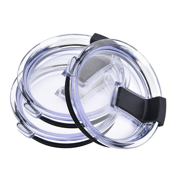 Raindrops 3pcs Travel Spill Proof Cup Lids Covers Mug Lid Replacement Leak Proof Keeps Beverages Hot Cold For Travel Mugs Coffee Cups Tumblers Transparent