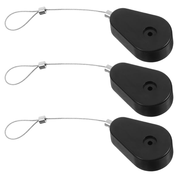 FOMIYES 3Pcs Retractable Anti Theft Cable Case Wire Security Lock for Garage Warehouse Access