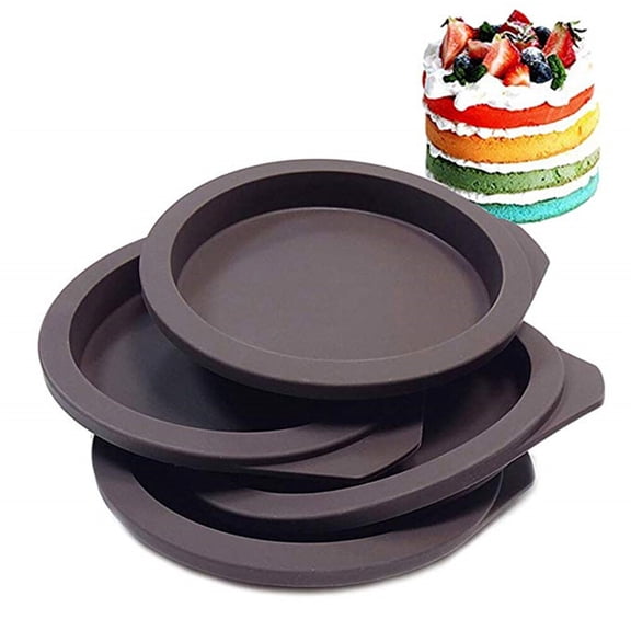 Raindrops 4-Piece Non-Stick Silicone Baking Trays Set, Random Colors, Easy to Clean Cake Molds for Baking