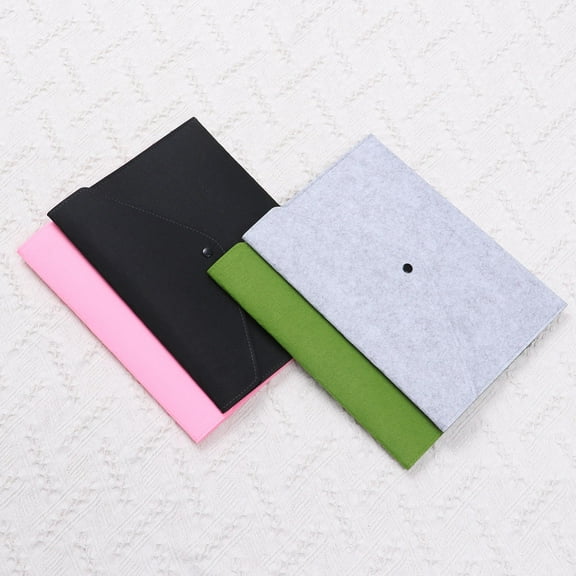 Raindrops 4 PCS Pocket Folders Magnetic Clasps for File Holder Portable Felt