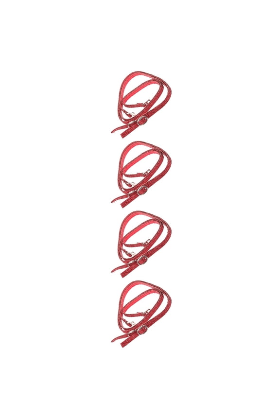 4 Pairs  Women Cross Strap Detachable Heel Shoes Straps Ladies Shoe Straps for Heels