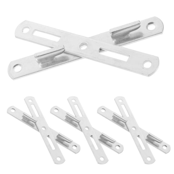 Raindrops Heavy Duty Bed Rail Hooks Silver 4 Pairs