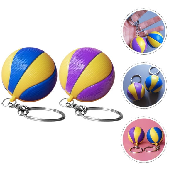 Raindrops  4 Pcs Adorable Volleyball Keychain Bag Pendant Keychains for Team Child