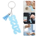 thumbnail image 1 of Raindrops 4Pcs Keychain Pendant Set with Graduation Cap Sky-blue for School Parties Graduation Season Supplies, 1 of 8