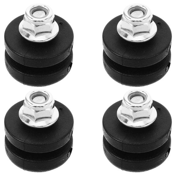 Raindrops 4 Pcs Base Plate for Motorcycle Trunk Bracket Bushing Pad Jumbo Bolts Badge Display Case Black