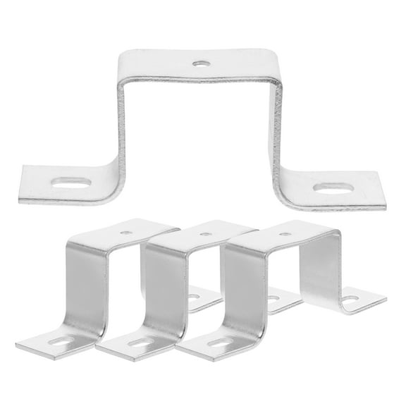 Raindrops 4 Pcs Bed Beam Bracket Rail Bracket 9.30X3.60X3.60CM Silver