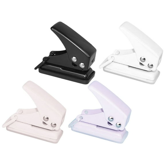 Raindrops 4 Pcs Book Binding Materials Circle Hole Punch Office Puncher Assorted Color