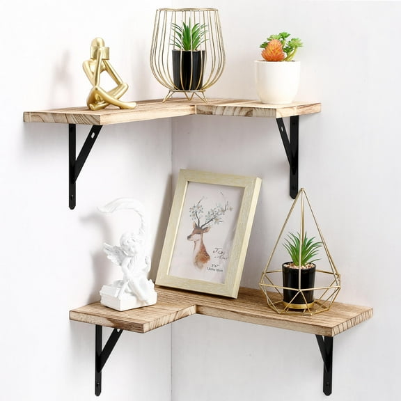 Raindrops  4 Pcs Floating Shelves Wall Sundries Organizing Shelf Corner