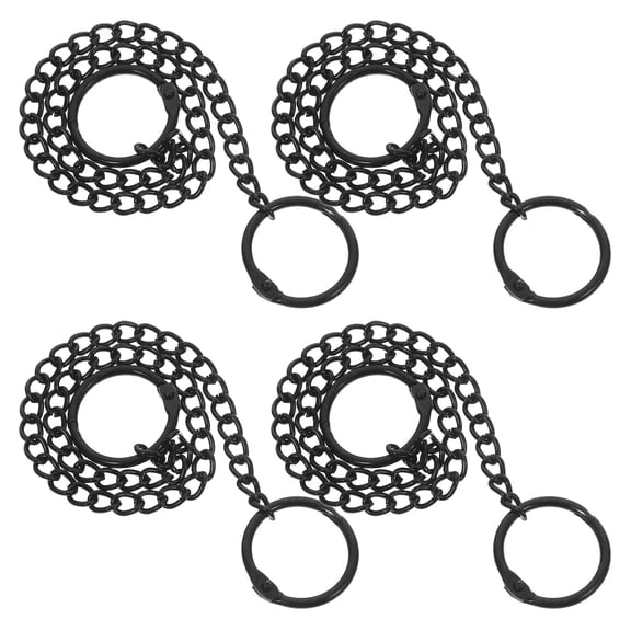 Raindrops 4 Pcs Decorative Chains for Hanging Fence Post Finials Basket Tray Brooch Black