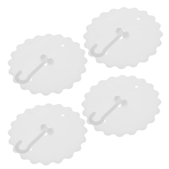 Raindrops 4 Pcs Drop Ceiling Hooks Bed Suspend Removable for Hanging White