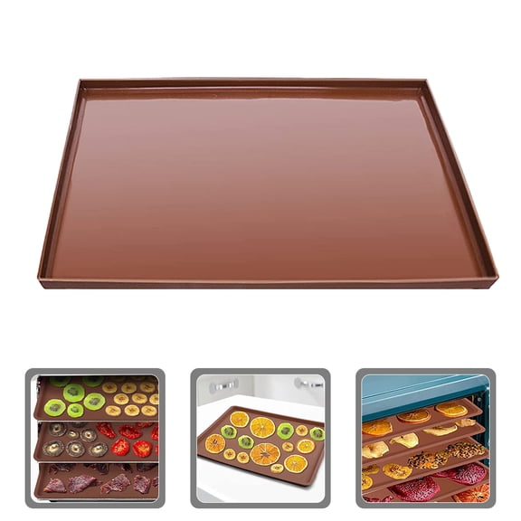 Raindrops 4 Pcs Dryer Mat Silicone Pad 30.00X26.00X1.00CM Coffee