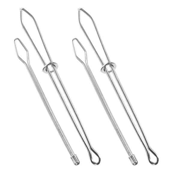 4-Pack Metal Elastic Band Threader Clips for Sewing and Clothes Drawstring, Household Threading Tools and Accessories