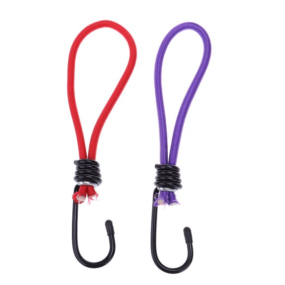 LABRIMP 4Pcs Elastic Hook Rope for Tent Outdoor with Strong Stretch Assorted Color Durable Use