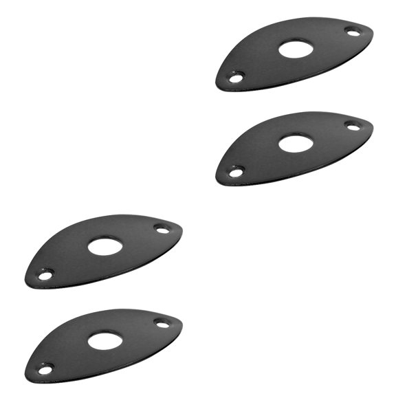 Raindrops 4 Pcs Electric Guitar Bass Jack Cover Plate Baffle Plate Zinc Alloy Cover Plate
