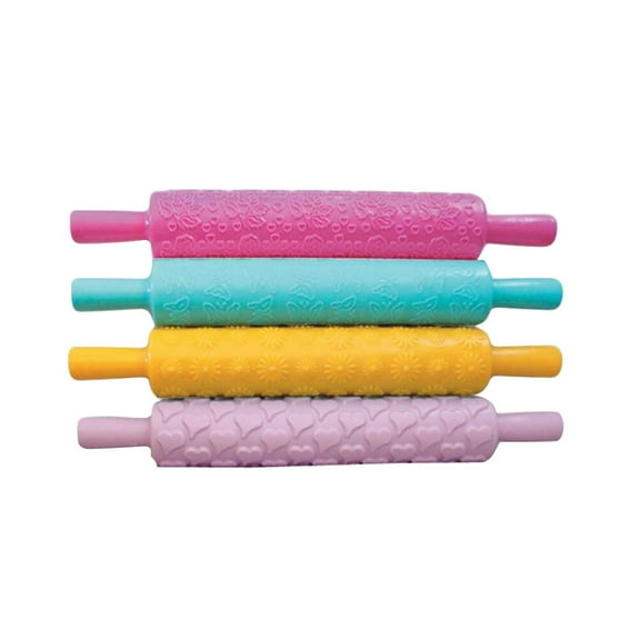 Raindrops  4 Pcs Embossed Rolling Pin Baking Tool Embossing Sticks Sugar Paste