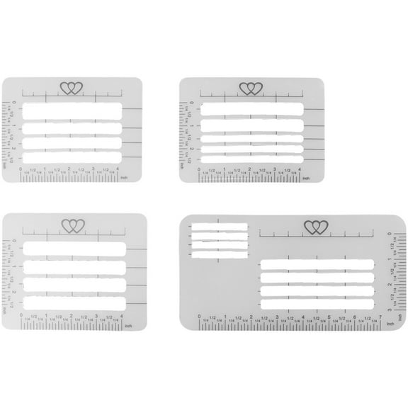 Raindrops 4 Pcs Envelope Address Stencil Transparent Multiple Styles Stencil 0.2X11.5X22CM