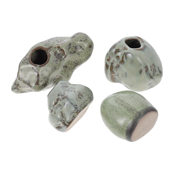 Raindrops  4 Pcs Flower Vase Rock Mini Hydroponic Plants Creative