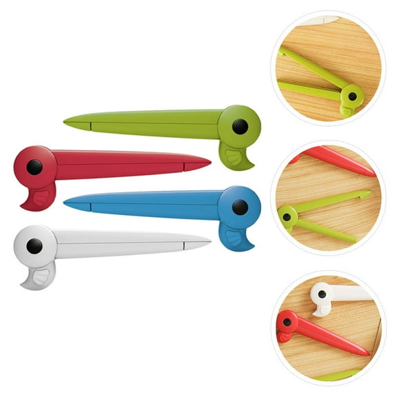 Raindrops 4 Pcs Food Bag Sealers Food Sealing Clips Snack Food Storage Bag Sealing Clamps