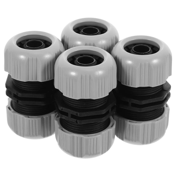 Raindrops 4 Pcs Garden Hose Quick Connect Water Adapter Connector Grey