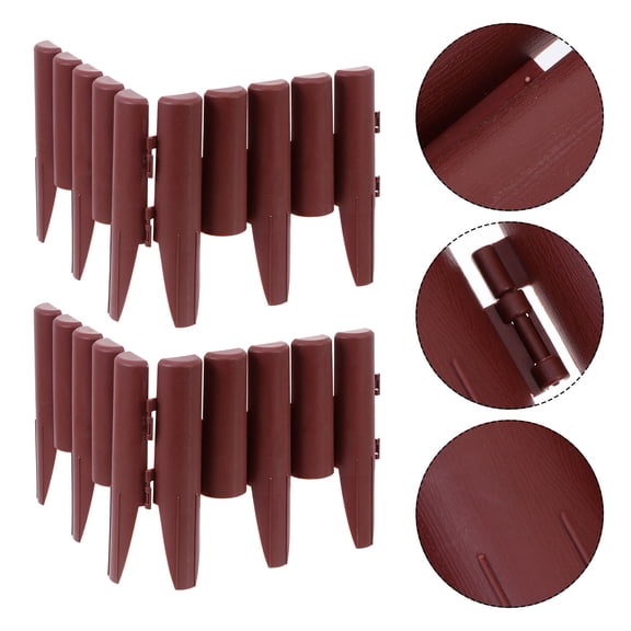 Raindrops 4 Pcs Gardening Fence Decorations Decorative Ornament Brown