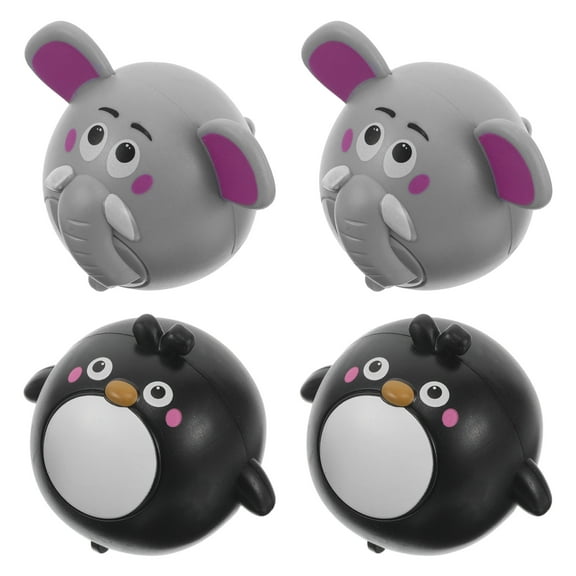 4pcs Mini Animal Toy Cars Pull Back Inertia Cars for Kids Assorted Color PP Material