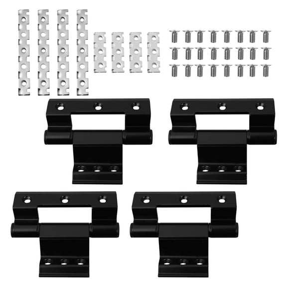 Raindrops 4 Pcs Hinge Self Closing Spring Door Knob Wall Protector Hinges for Cabinet Doors Black